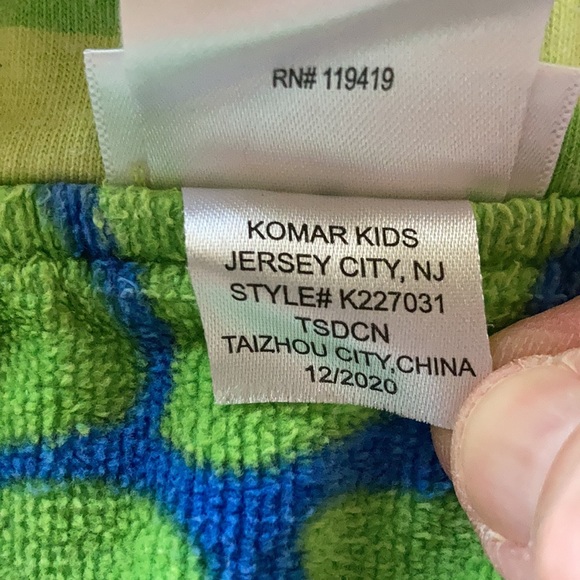 SAINT EVE Dinosaur Swim Coverup Bathrobe With Hood Size Small 7/8 - Picture 7 of 12